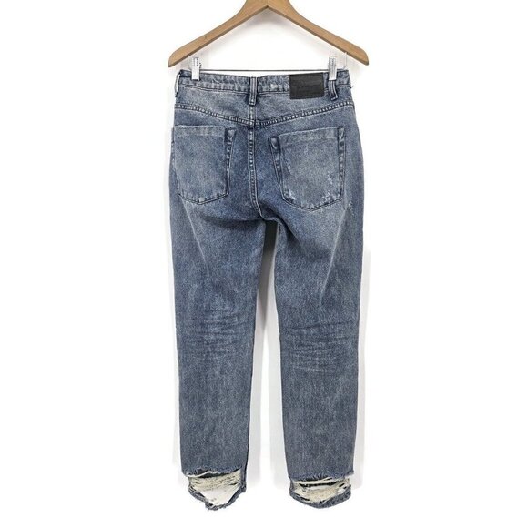 NWOT One Teaspoon High Waist Awesome Baggies Jeans Womens 28R Relaxed Leg Blue - Picture 2 of 8